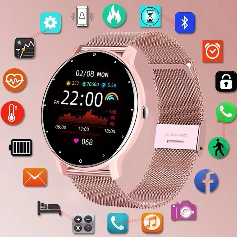 New Waterproof Women Smart Band Watch Real-time Weather Forecast Men Watches Sport Ladies Smart Watch For Women Android IOS Ht30