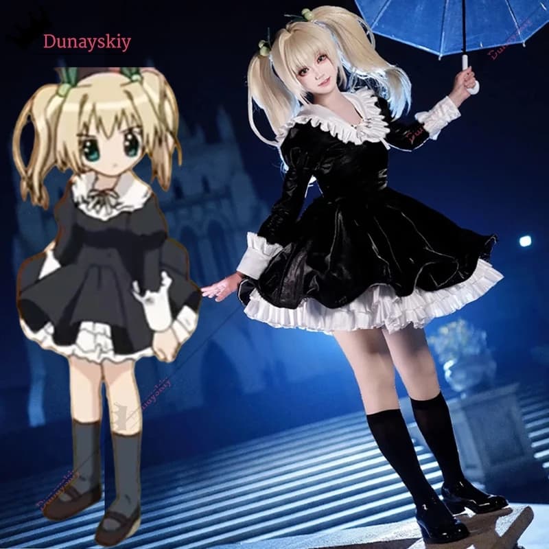 Anime Kamichama Karin Cosplay Style Punk Japanese Y2k Lolita OP Dress Karin Wig Copricapi Accessories Uniform Girl Dress Christmas