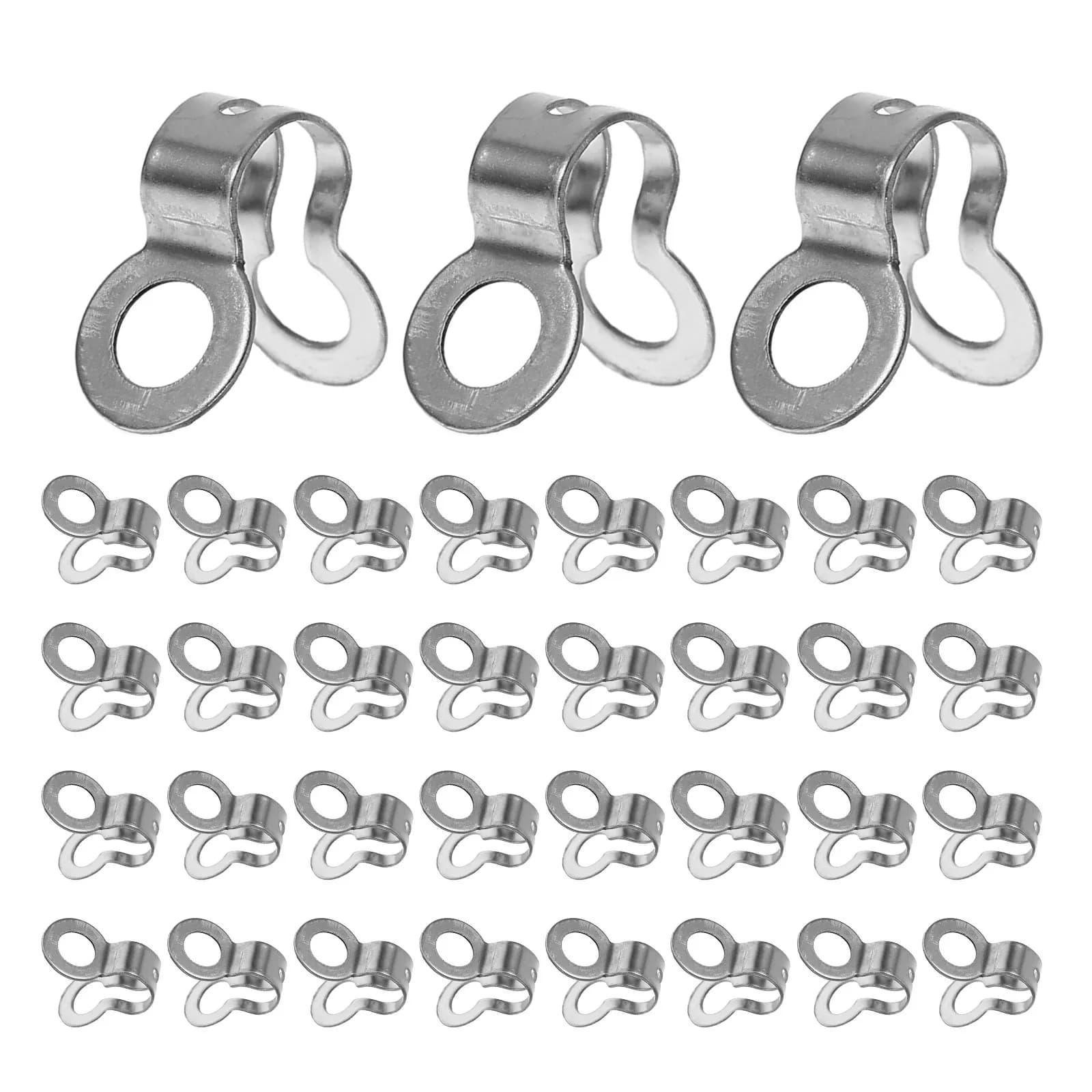 100Pcs Stainless Steel Double Ring Ball Chain Connector for 3Mm Jewelry Making DIY Pendant Light Pull Ceiling Fan Lamp Cord