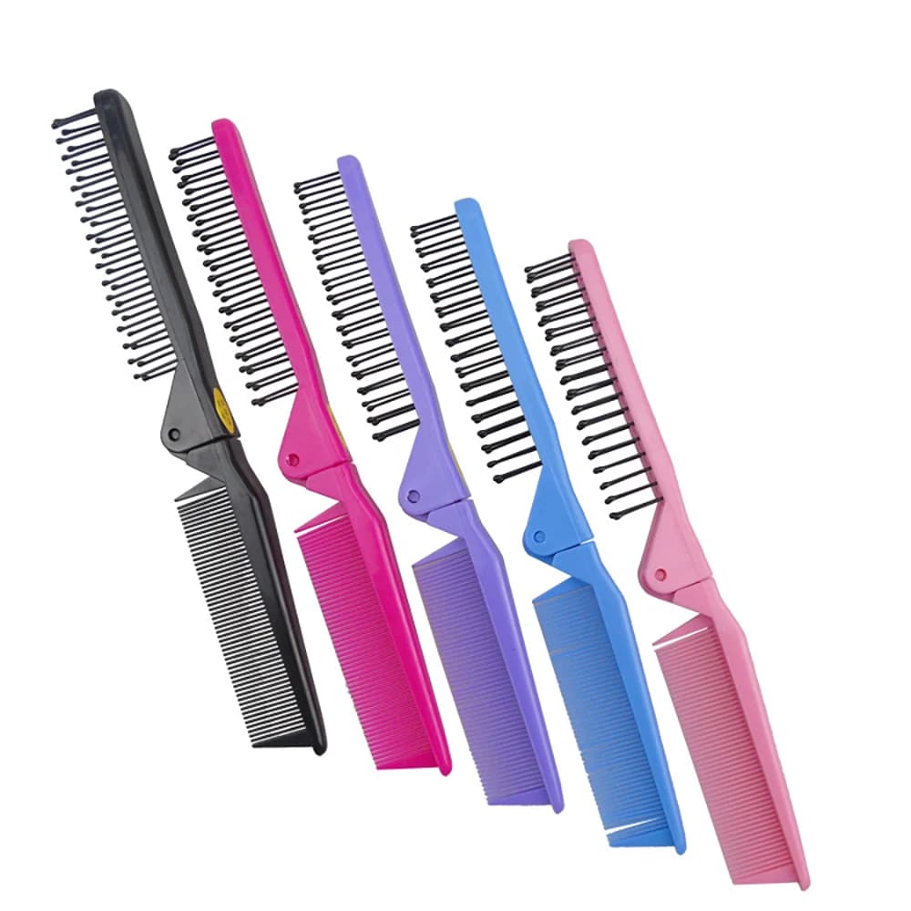 1 pcs V Folding Brush, DIY Tool for Hairstyles, Natural Hair Combs, for Styling and Harnessing