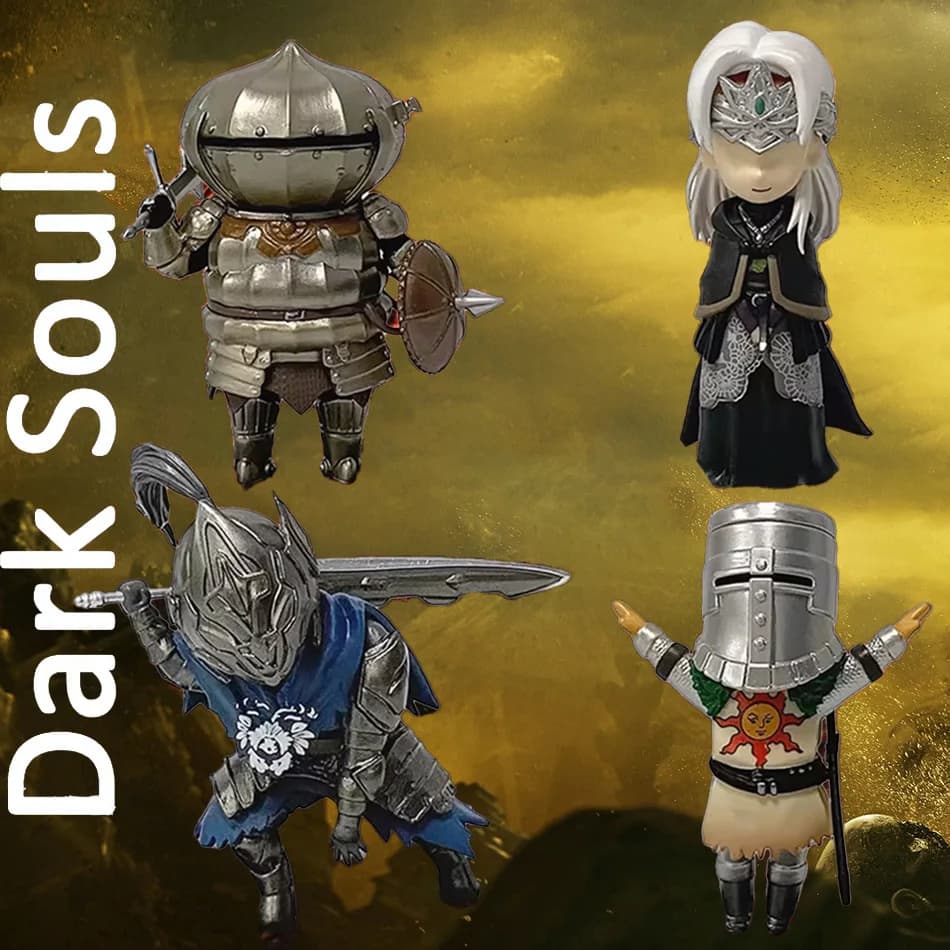 Figurine in PVC Originali SEGA Dark Souls, Eroi di Lordran: Siegmeyer, Cavaliere Nero, Faraam, Artorias, Modellini da Collezione