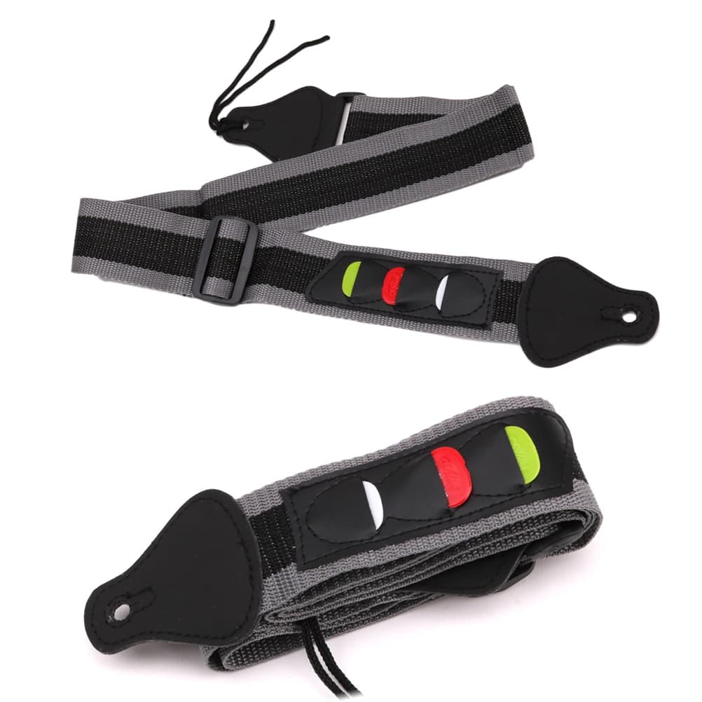 Tracolla per chitarra Tracolla in nylon con plettri Tracolla antiusura