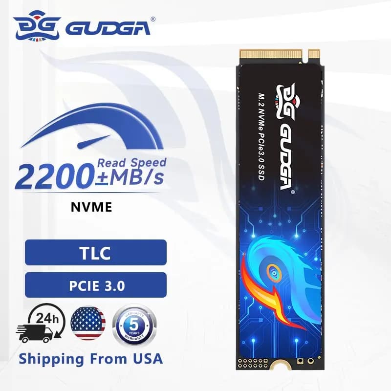 GUDGA SSD Nvme M2 1TB 512GB 256GB 128GB Pci-e 3.0x4 SSD Nvme Disco rigido interno a stato solido per PC Computer portatile