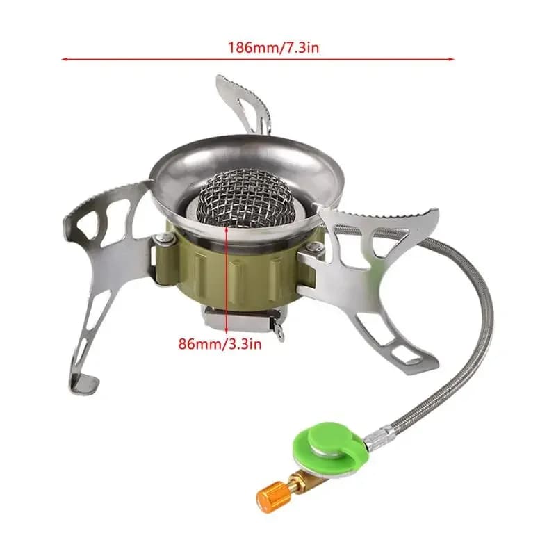 2026 BRS-15B Multifunctional Windproof Furnace 1400-2900W Camping Propane Stove Foldable Cooking Gas Stove for Outdoor Hiking