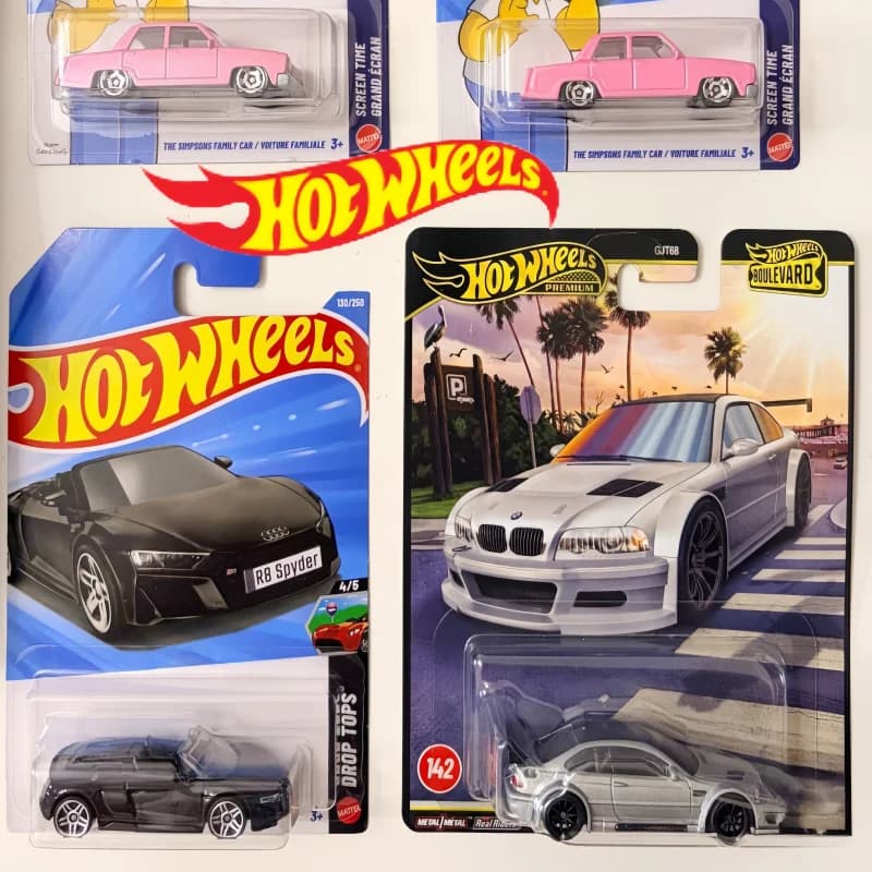 Hot Wheels 2026 E Serie Mainline 1/64 - Modellini Auto da Collezione Die-Cast Originali: The Simpsons, Pagani, Audi, Mazda, Dodge
