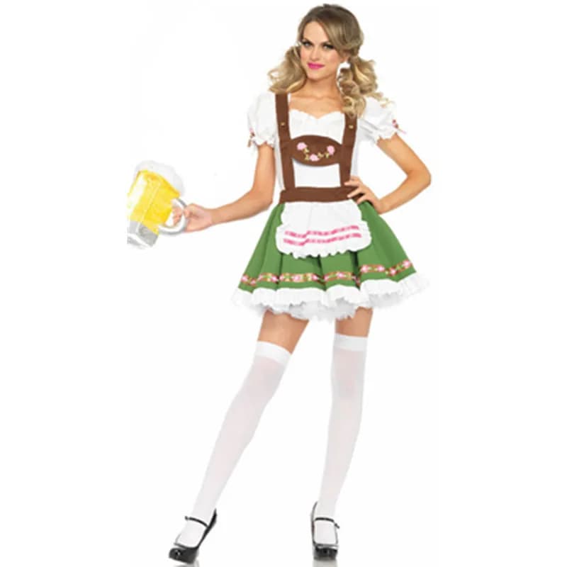 Un Carnevale Donne Oktoberfest Vestito Costume Tedesco Baviera Birra Cameriera Cameriera Cosplay Parata Bar Masquerade Party Dress 2025 Nuovo