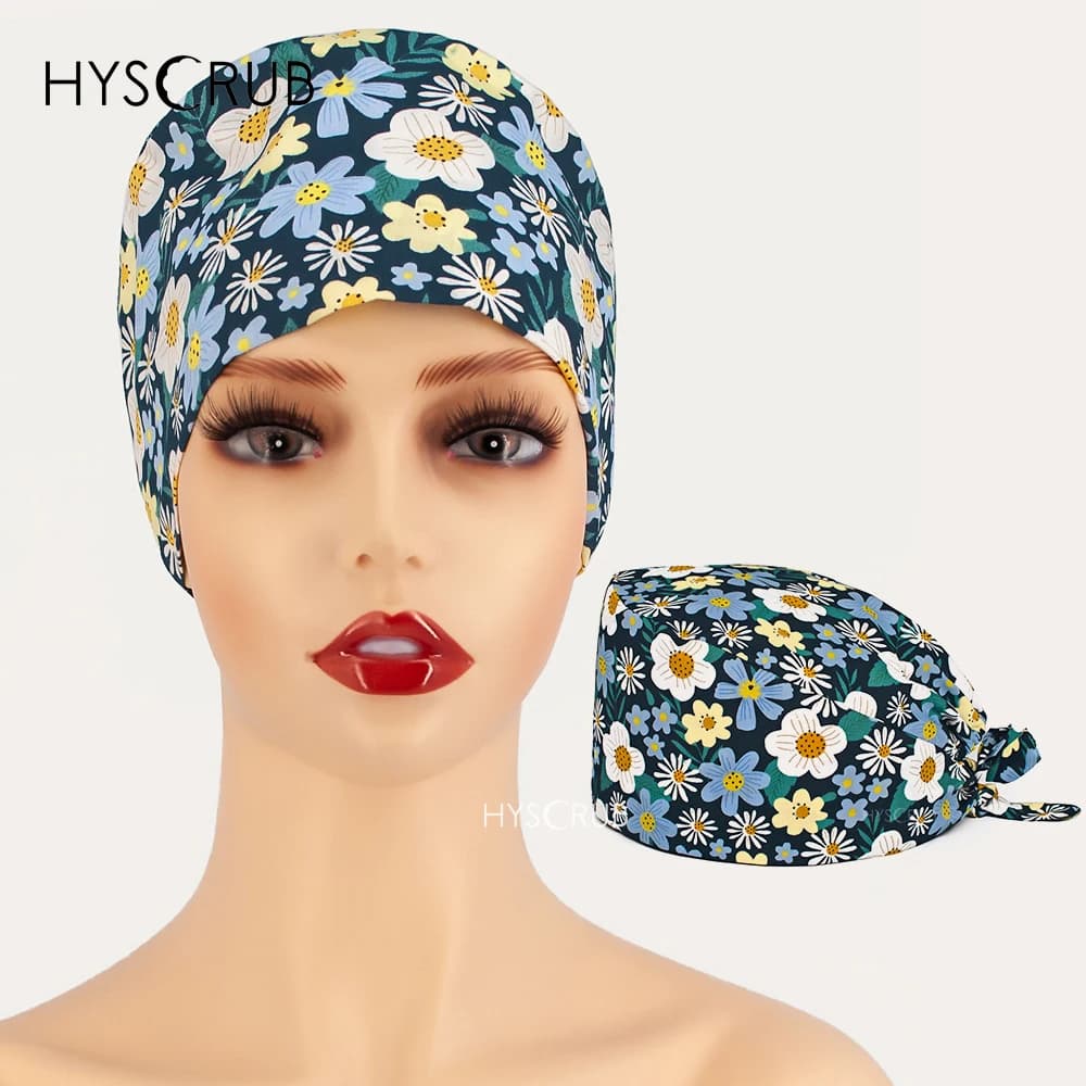 Berretti with fashion print breastfeeding cap women's cap surgical cap berretto by medical professional scrub caps dentist nurses professional hat