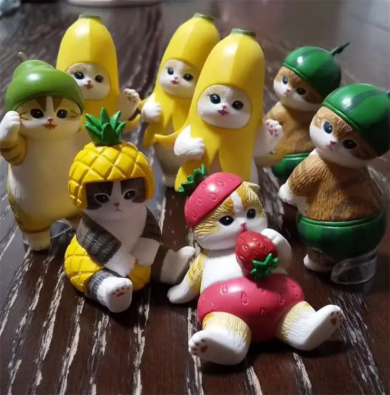 Mofusand Shark Cat Fruit And Bee Series Blind Box Personaggi Kawaii Mini Action Figure Giocattoli Decorazione da Scrivania Regalo a Sorpresa