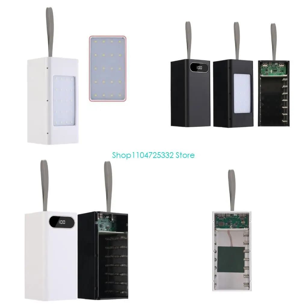 P5EA 28x18650 Scatole per batterie Gusci ricarica Custodia per banca poteri mobili Scatola fai da te 10W/22,5W