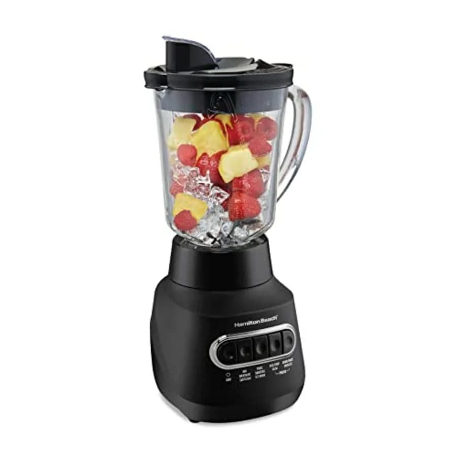 Frullatore Wave Action per Smoothie con Lame in Acciaio Inox, Contenitore in Vetro da 40oz, 800 Watt, Design Silenzioso, Nero