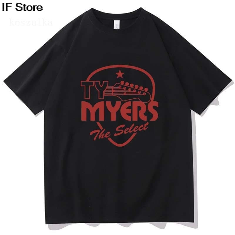 Plettro di chitarra The Select Album 2025 Magliette Ty Myers Graphic Tee Cantante Cotone Girocollo Uomo T Shirt Unisex Streetwear Hombre Top
