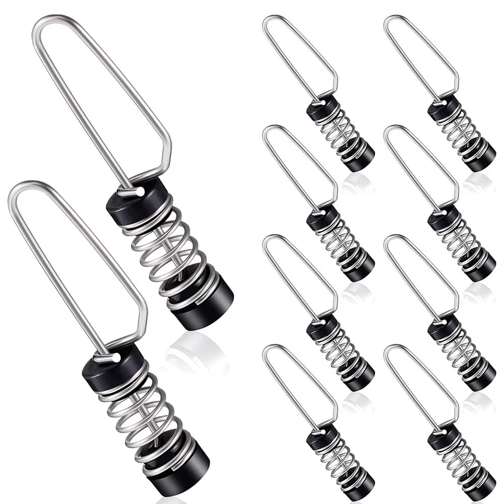 Clip per Bandiere da Pesca Economici in Acciaio Inossidabile, Clip per Bandiere Nautiche per Corde di Ancoraggio, Linee Outrigger, Antenne, Corde per Aste Portabandiera