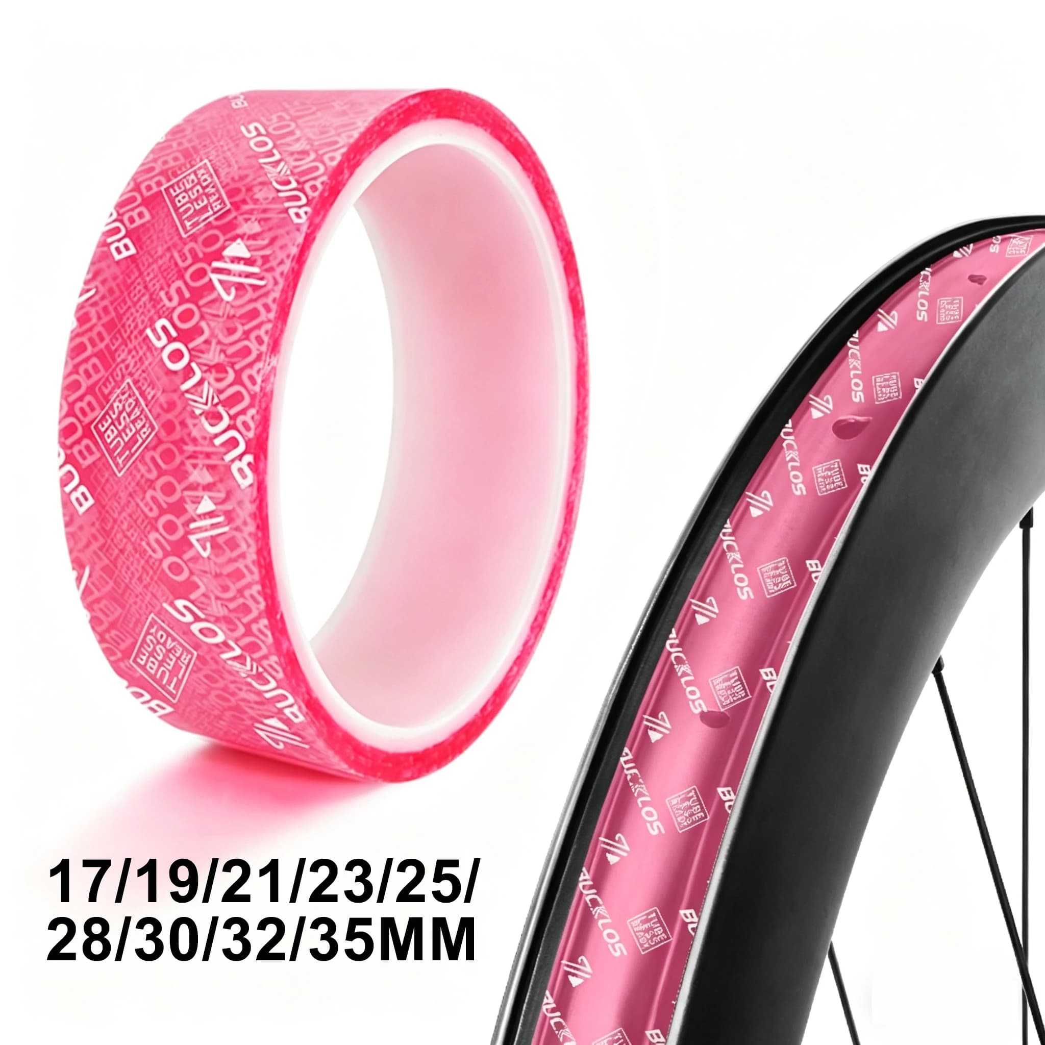 Nastri per Cerchioni Tubeless MTB da 10M, 17-35MM, Rosa, Strisce Adesive per Cerchioni Bici da Strada, Rivestimento per Pneumatici MTB, Protezione per Ruote da Ciclismo