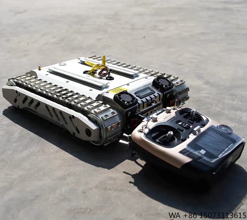 Telaio Robotico Cingolato in Metallo con Assorbimento degli Urti per Rimozione Ruggine, Sistema di Controllo per Cingolati Magnetici per Tubazioni
