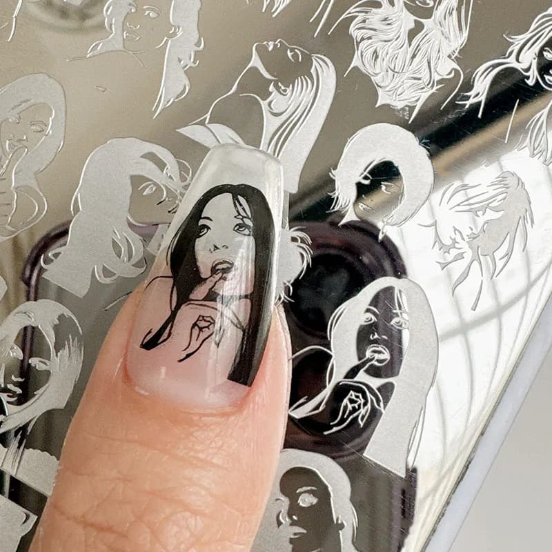 Modelli per nail art con piastra per timbratura XMQ Disegni fantastici