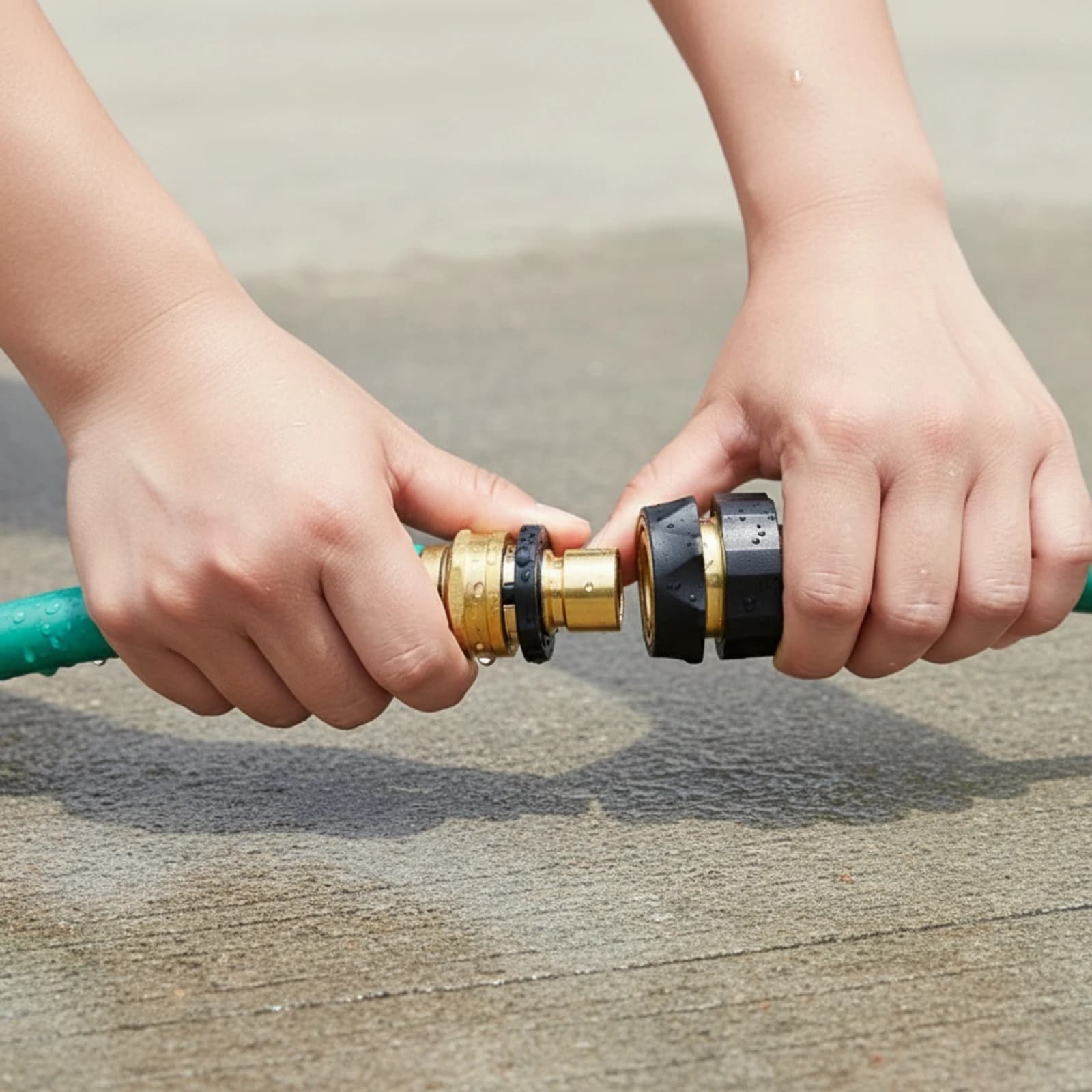 2 Pieces Garden Hose Quick Connector Leak-Proof Garden Hose Quick Connect Hardware Heavy-Duty Lightweight for Gardeners