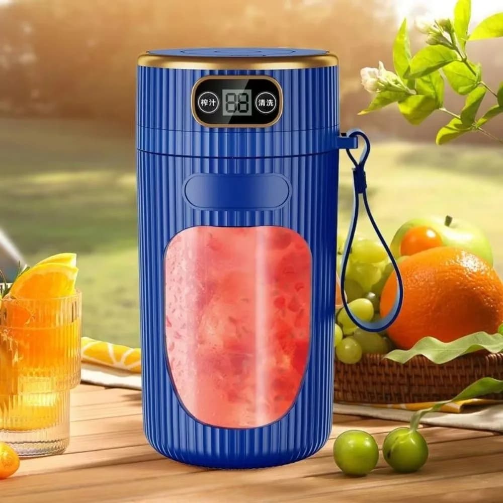 Multifunctional LED Digital Display Electric Juicer Rechargeable Portable Fruit Juicer Cup 400ml Smoothie Blender Easy To Clean