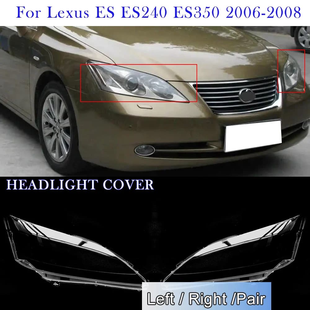 Per Lexus ES ES240 ES350 2006 2007 2008 Auto Faro Copertura di Ricambio Copriobiettivo Trasparente Faro Borsette Accessori Auto