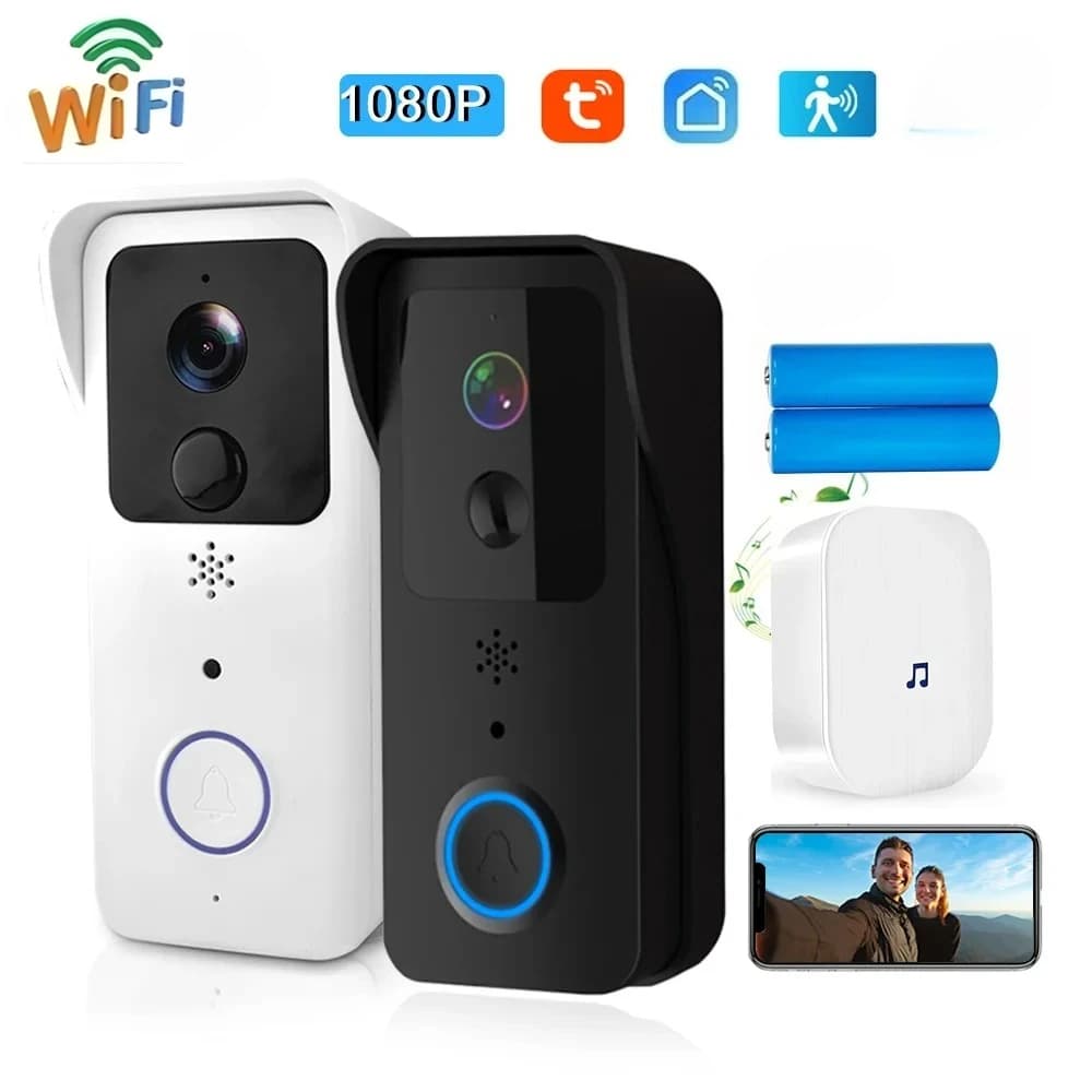 Tuya 5G 2.4G Dual-band Wifi Campanello Telecamera 1080P Citofono Video Rilevazione di movimento Campanello per porta Campanello senza fili esterno impermeabile