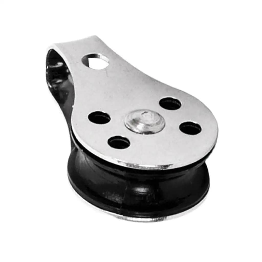 Accessorio per ancoraggio puleggia in nylon di grado marino con puleggia in acciaio inossidabile per corde per barche e forniture marine