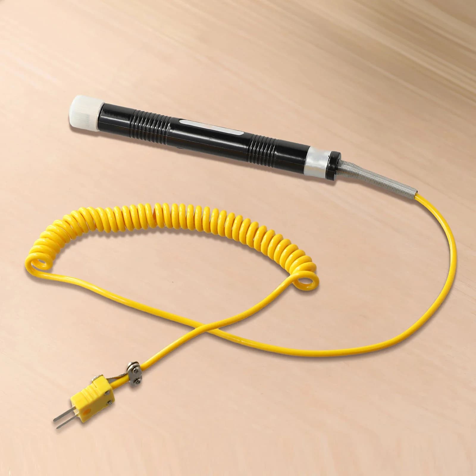 K Type Thermocouple Temperature Sensor Probe with Insulated Handle for Thermometers 81531 and Compatible Test Equipment
