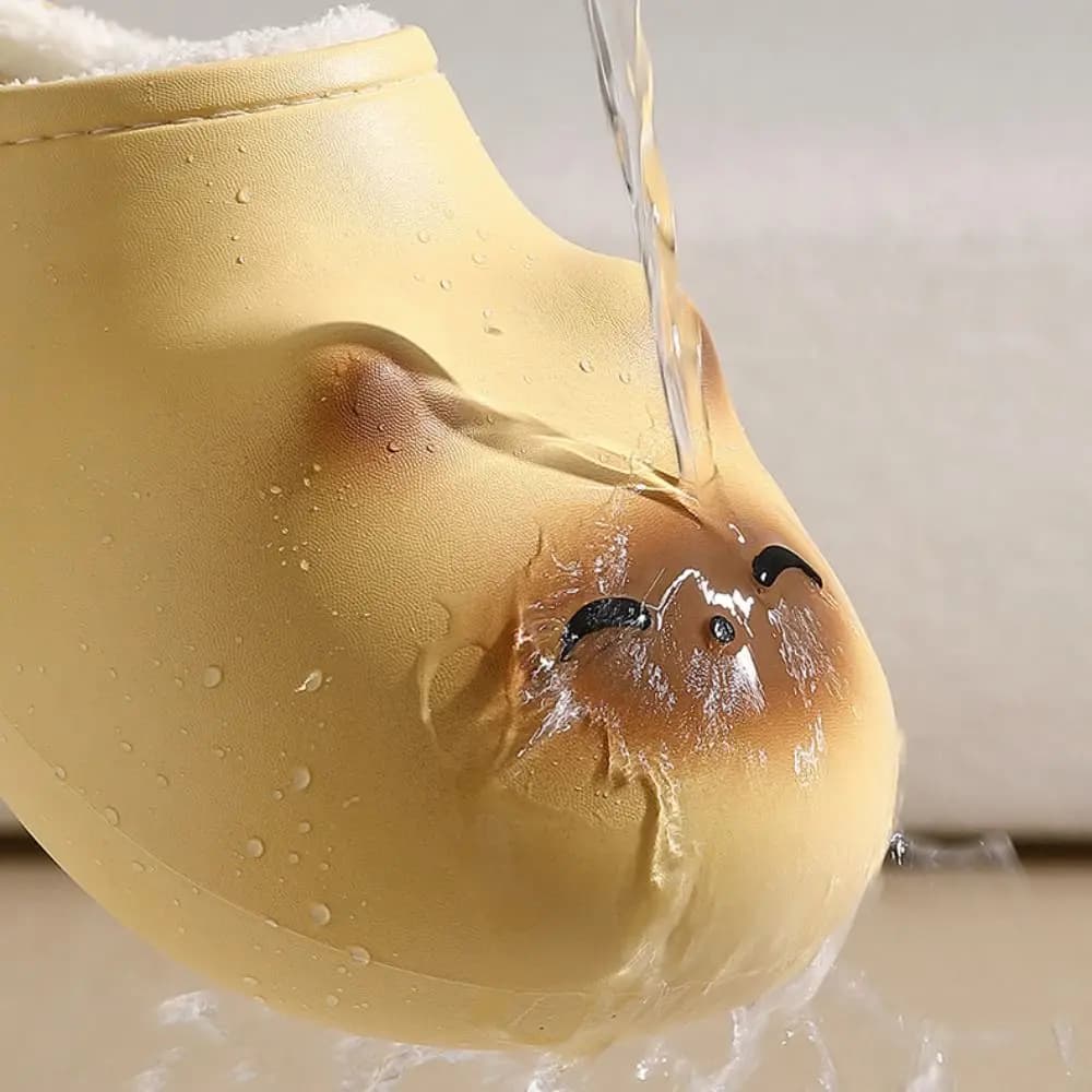 Pantofole per gatti soffici cartoni animati Kawaii Pantofole in pelliccia calda con suola spessa per cartoni animati Pantofole per cani Y2K per studenti antiscivolo Camera da letto