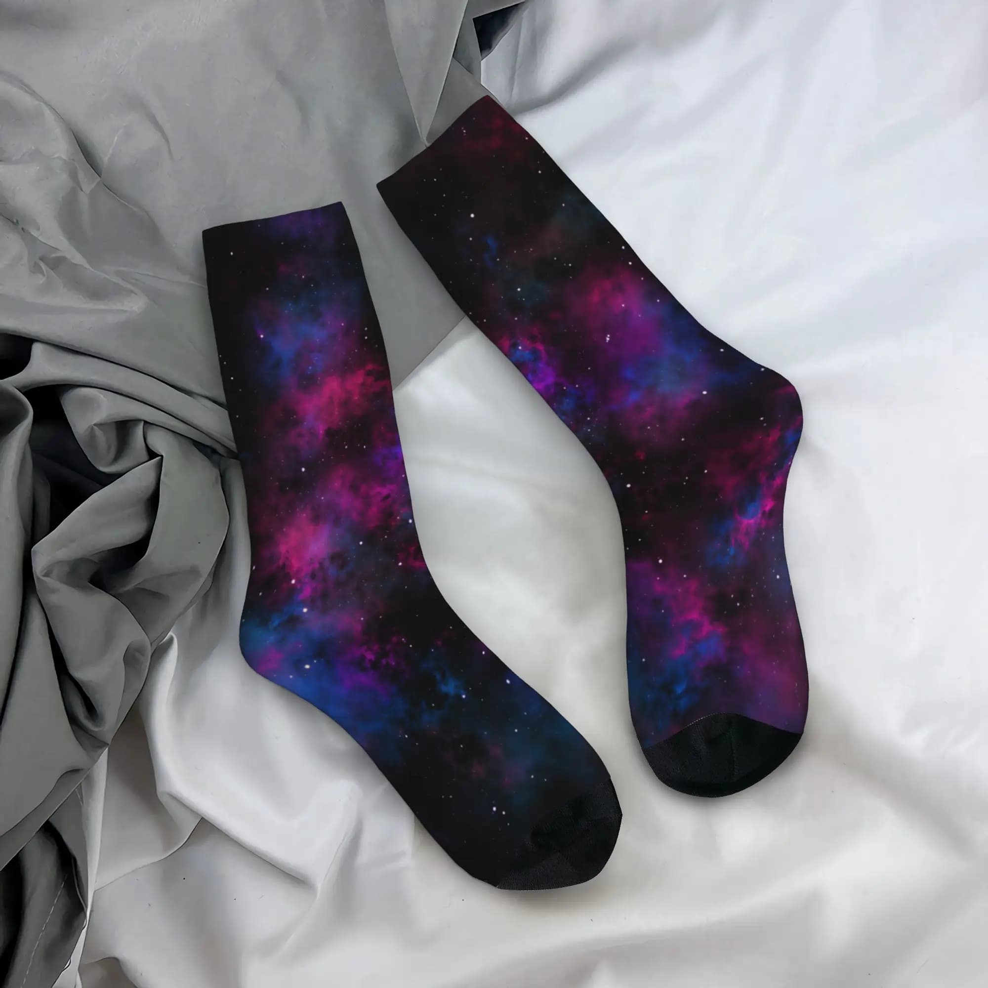 Galaxy Sunglasses Socks Anti Skid Stockings Men High Quality Running Socks Autumn Casual Design Socks