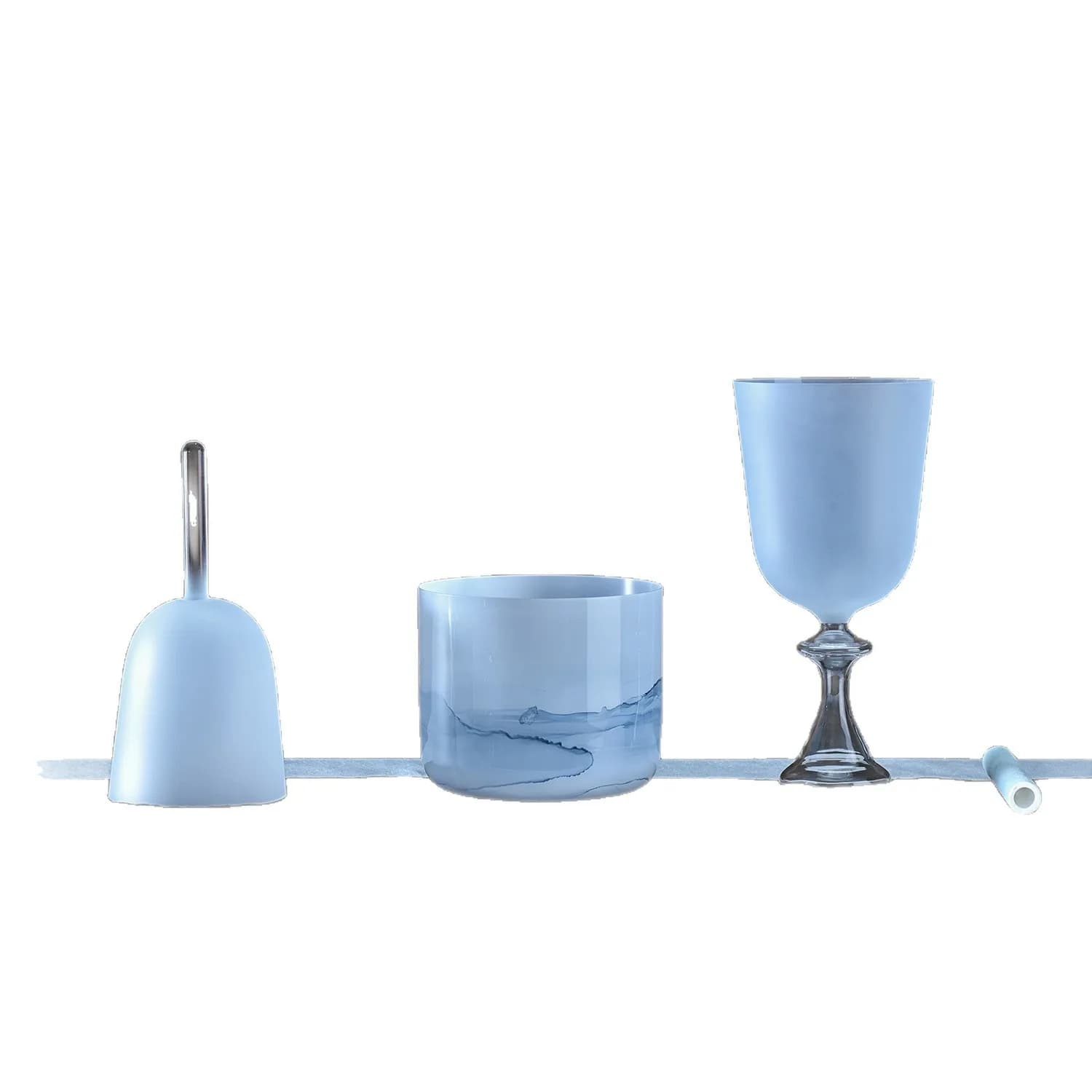 White Set Crystal Singing Bowl Yoga Meditation Healing Musical Instrument Alchemy Factory Direct Sale