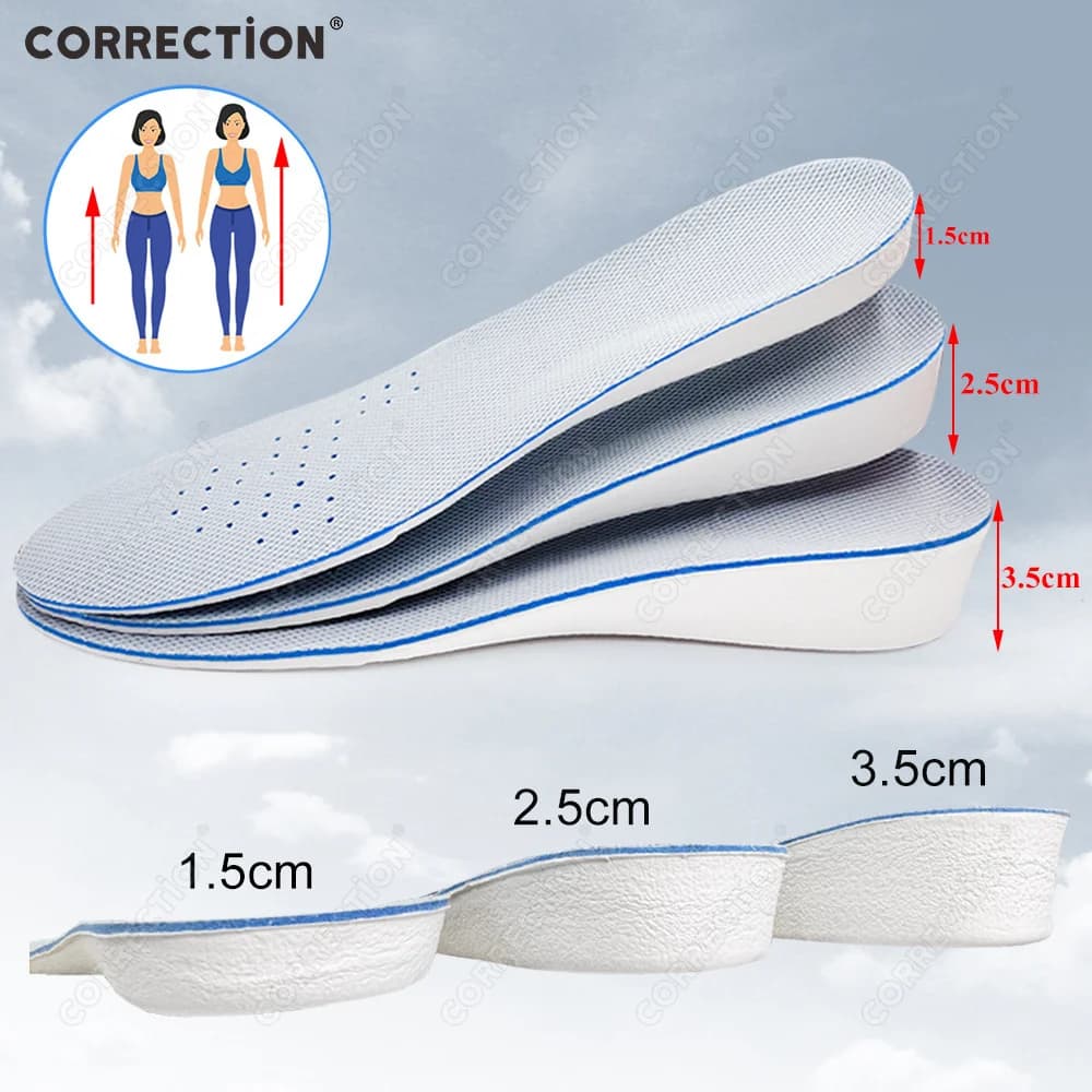 Solette Invisibili per Aumentare l'Altezza, Traspiranti e Confortevoli per Scarpe da Donna e Uomo, Cuscinetti per Tallone da 1,5/2,5/3,5 CM