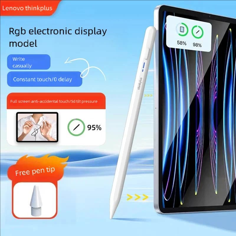 Lenovo Thinkplus Dedicato al IPAD AIR6 PRO11Mini6 Penna stilo a matita per Ios iPad Tavoletta da disegno Prevenire la penna touch BP16BL-AP