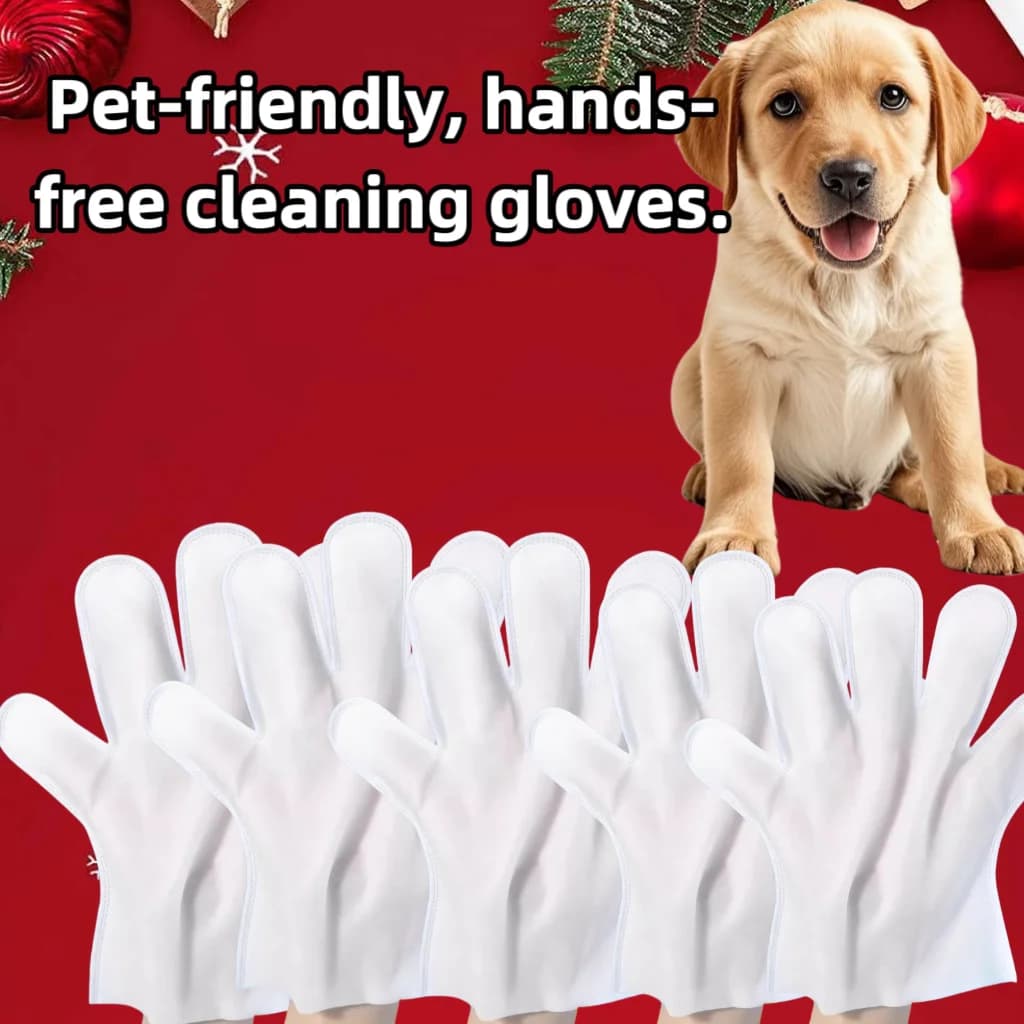 4 Confezioni, 6 Pezzi per Confezione, Guanti Senza Risciacquo per Animali Domestici, per il Bagno dei Gatti, Salviette per Animali, Guanti per Pulizia a Secco per Cani, Sterilizzazione, Deodorizzazione, Strumento Magico Senza Risciacquo