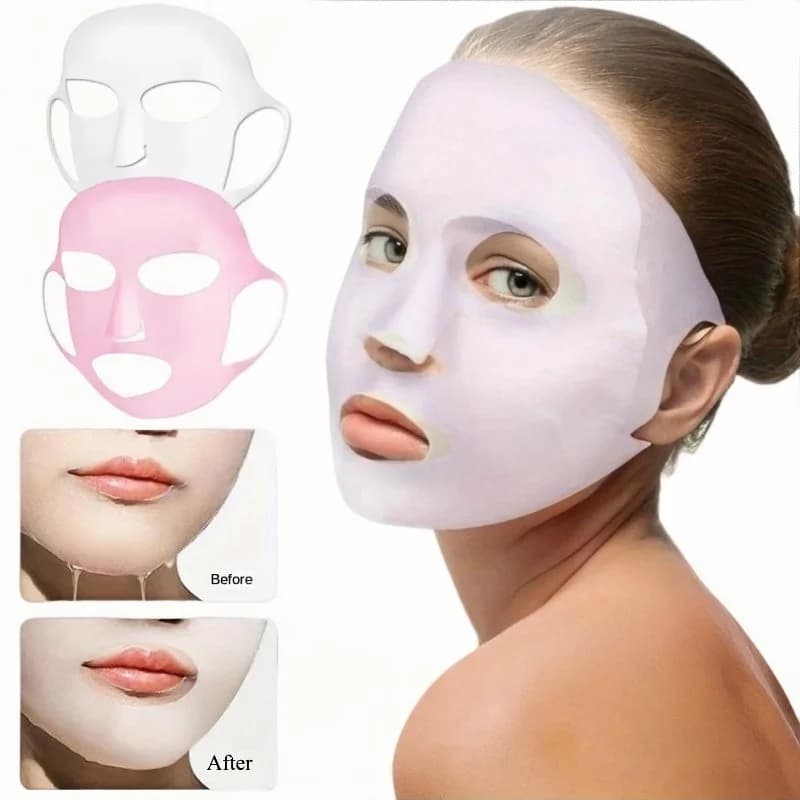 1/2PCS 3D Riutilizzabile Rughe Levigante Supporto per maschera in silicone per Maschere in fogli Maschera idratante per il viso Copertura Prevenire l'evaporatio