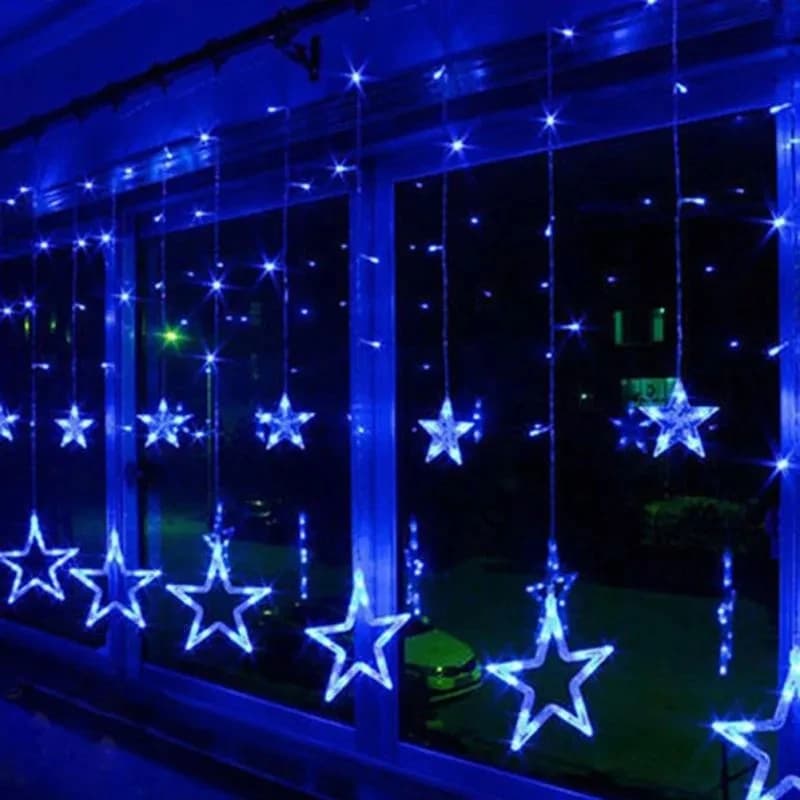 AC220V EU Romantic 2.5M LED Natale Luce Fata LED Tenda Stella Luci della stringa per le vacanze Ghirlanda di nozze Decorazione del partito