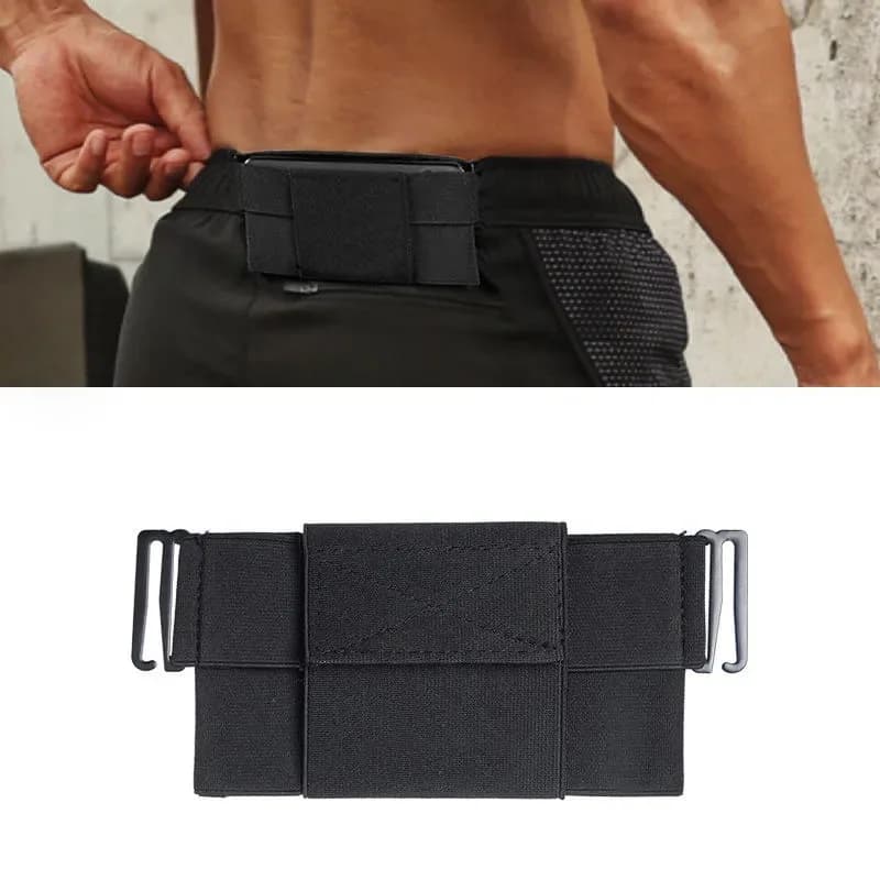 1 slim belt bag for running phone, money belt for mini portable travel hidden waist