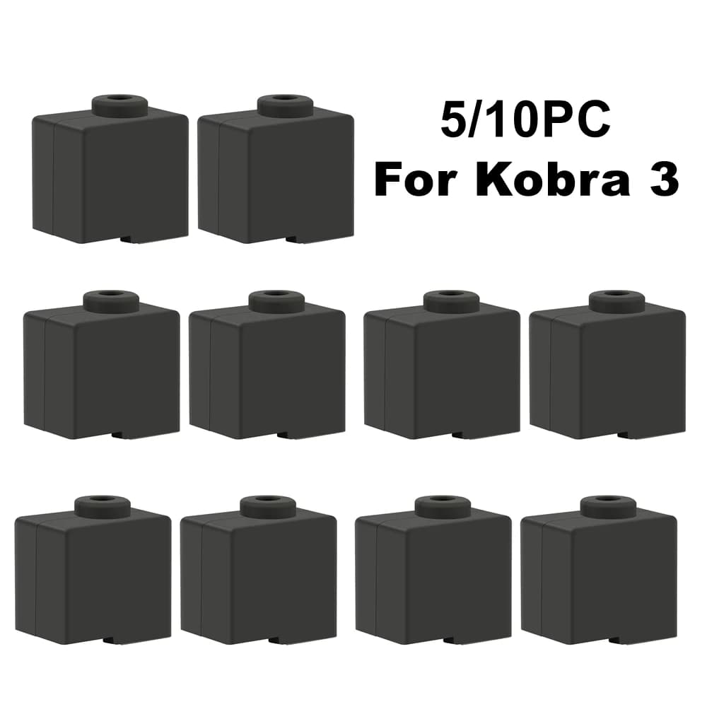 5/10 pezzi calzini in silicone per Anycubic Kobra 3 copertura del blocco riscaldante custodia per isolamento termico Hotend per Kobra 3 Combo, colore grigio