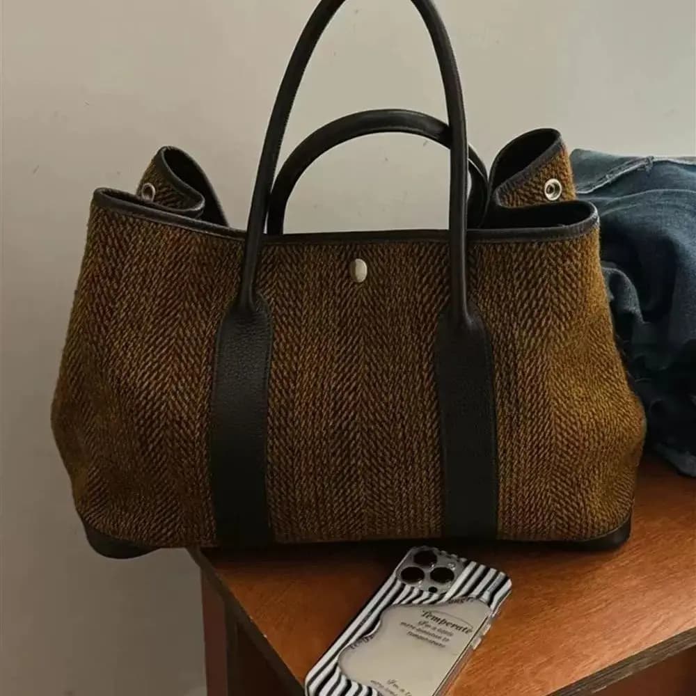 JIAERDI Retro Tessuto Tote Bag Donna Vacanza Tessitura di Paglia Borsa di Design di Lusso Borsa a Tracolla da Viaggio Vintage da Donna 2025 Nuovo