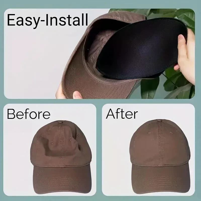 Supporto Interno Regolabile per Cappello, Imbottitura in Cotone Anti-deformazione, Inserto per Visiera di Cappello da Baseball, Mantenitore di Forma Curva, Fodera Resistente