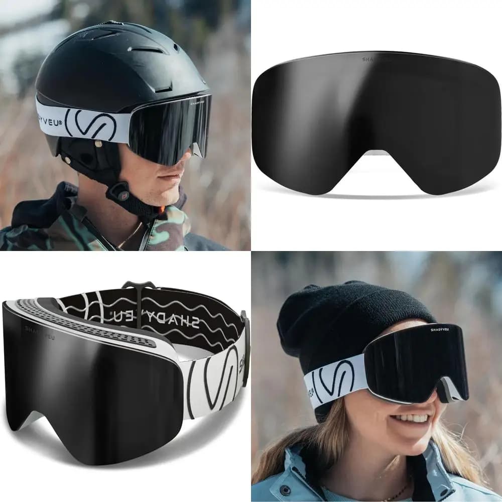 Occhiali da Sci Regolabili UV400 con Lenti Intercambiabili per Uomo e Donna