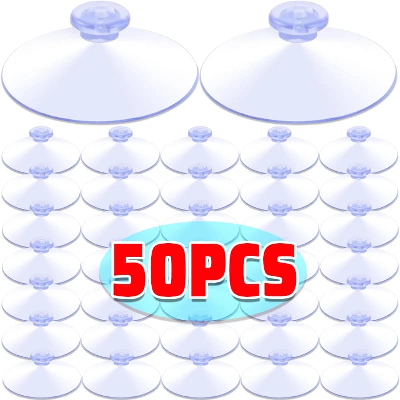 50/2PCS Trasparente PVC Ventosa Testa A Fungo Ventosa per Finestra di Vetro Forte Ventose A Vuoto Gancio Appendiabiti per la Decorazione Domestica