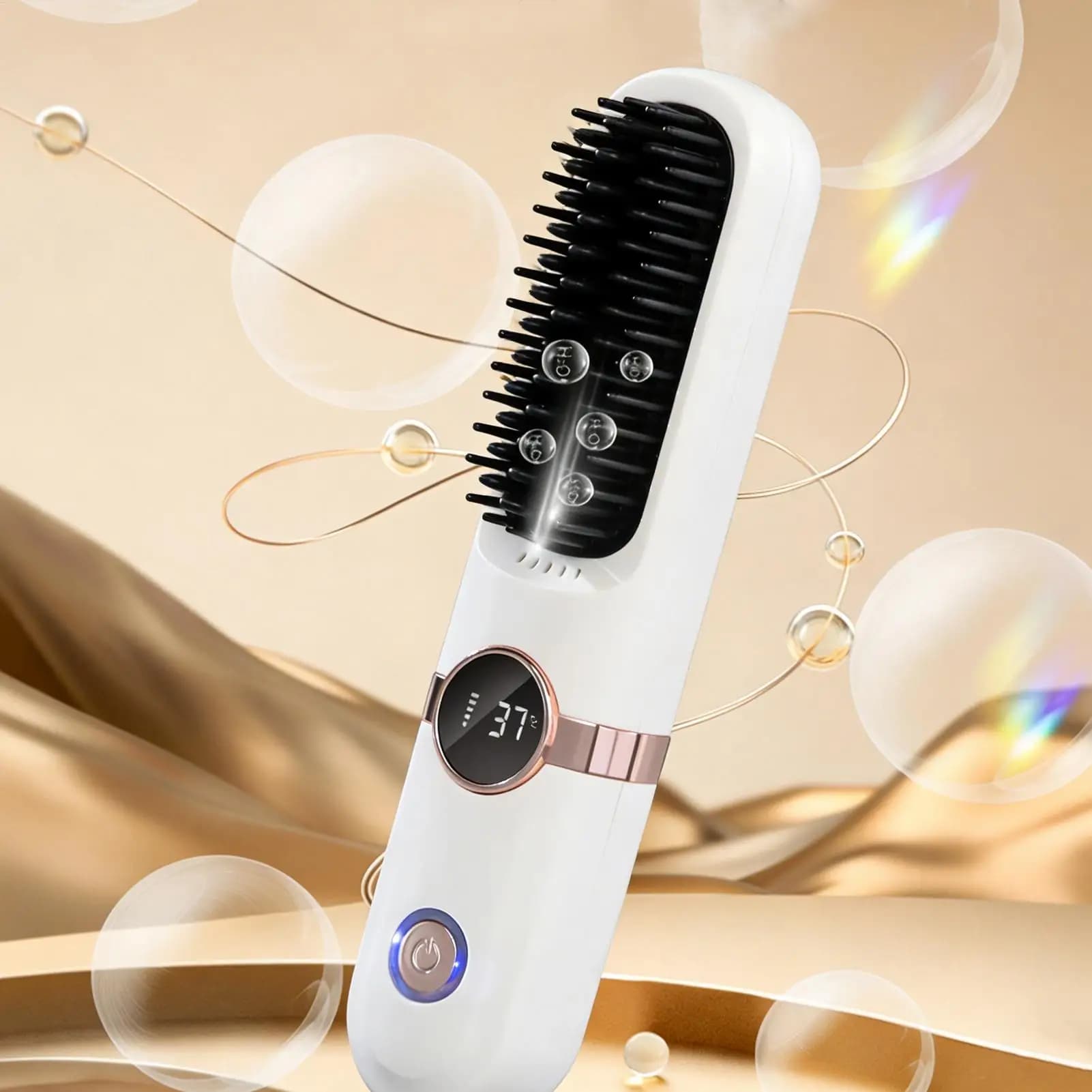 Wi-Fi-free brush with 4 levels, Pettine Heated Portable for Home, Salon, Travel and Vacation