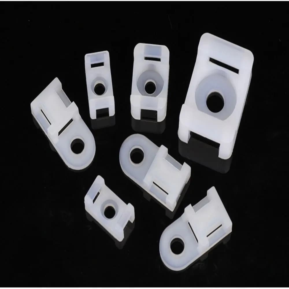 Supporto per cavo di fissaggio per cavo di stent Filo di plastica Morsetto per cavo Buddle Supporto per fascette Supporto per fascette per cavi con fibbia fissa Staffa per fascette per sedile