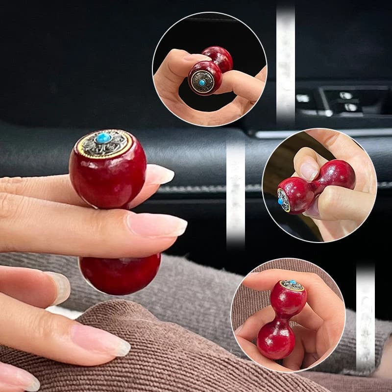 Giocattolo antistress Begleri in legno a forma di zucca rossa, spinner da dito per alleviare lo stress, artigianato estremo per le dita