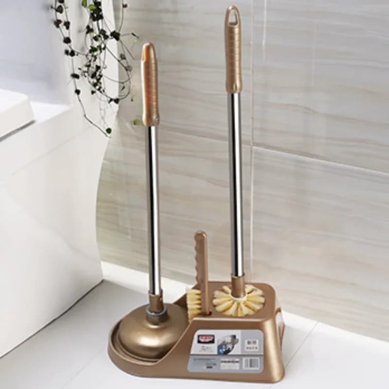 Scopino per WC di lusso Vassoio da bagno Stampo Set di stantuffi Bagno Spazzola magica Supporto per WC Brushes per pulizia Mobili per la casa