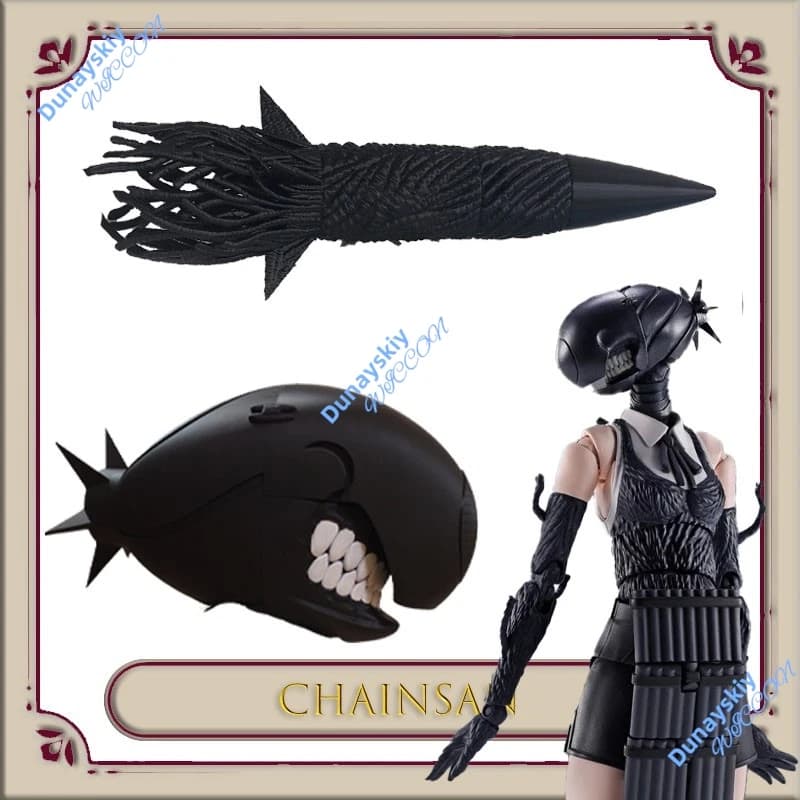 Set Cosplay Anime Rezee Demon: Guanti Neri, Gilet, Grembiule, Accessori da Diavolo per Feste di Halloween