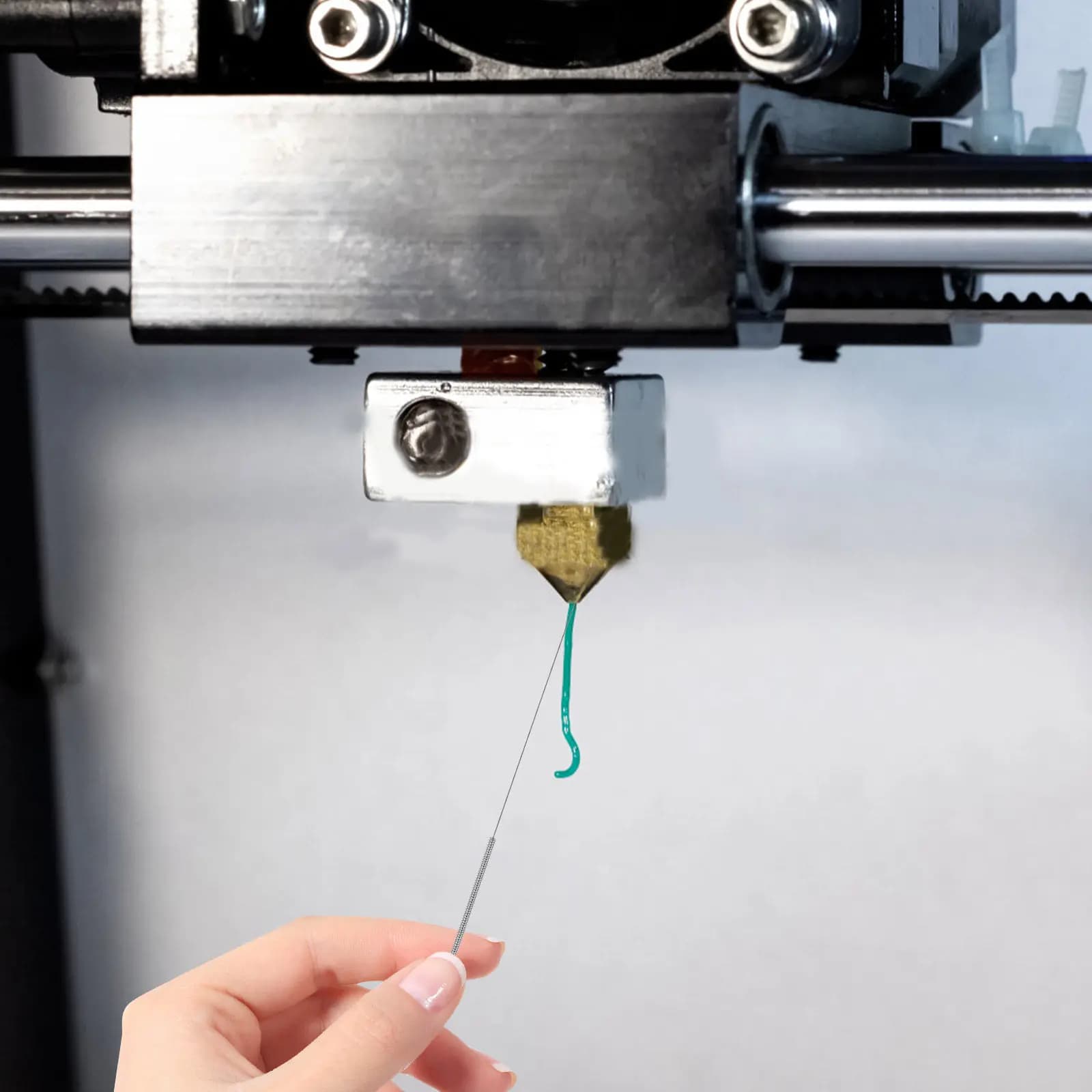25 Pezzi Aghi per Pulizia Ugelli Stampante da 0,25 mm, Kit di Pulizia Ugelli in Metallo Robusto per Accessori Stampante 3D