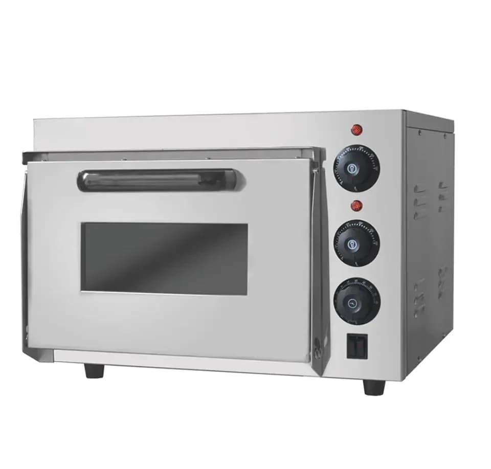 Forno Elettrico Commerciale per Pizza da 13' 2500W a Singolo Livello con Pietra Refrattaria e Funzione Tostatura