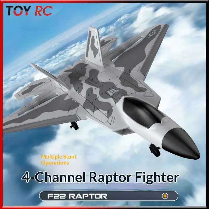 Air RC Bm31 F22 4-channel Raptor with Brushless Motor, Acrobatic Wing Air with 360° Vertical Rotation for All Levels Pilots