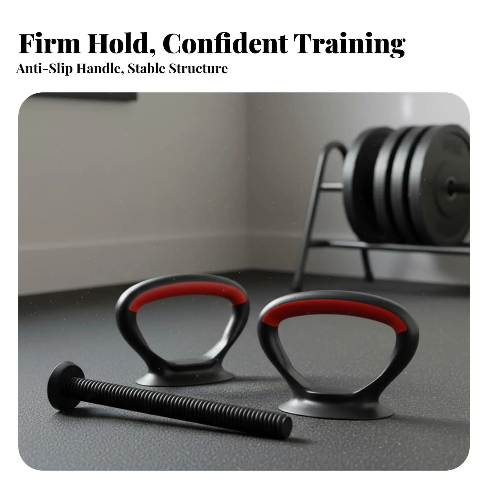 Adjustable Handle for Kettlebell, Kettlebell Handlebar Adapter, Multifunction Support for Flessions with Home Gym Security Lock