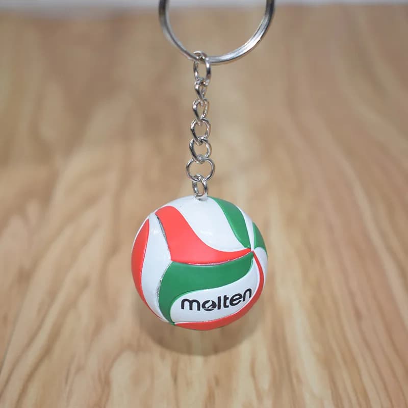 1 pcs PVC Volleyball Keychain Ornaments Gifts Volleyball Beach Ball Sports For Players Men Women Keychain Jewelry Gift