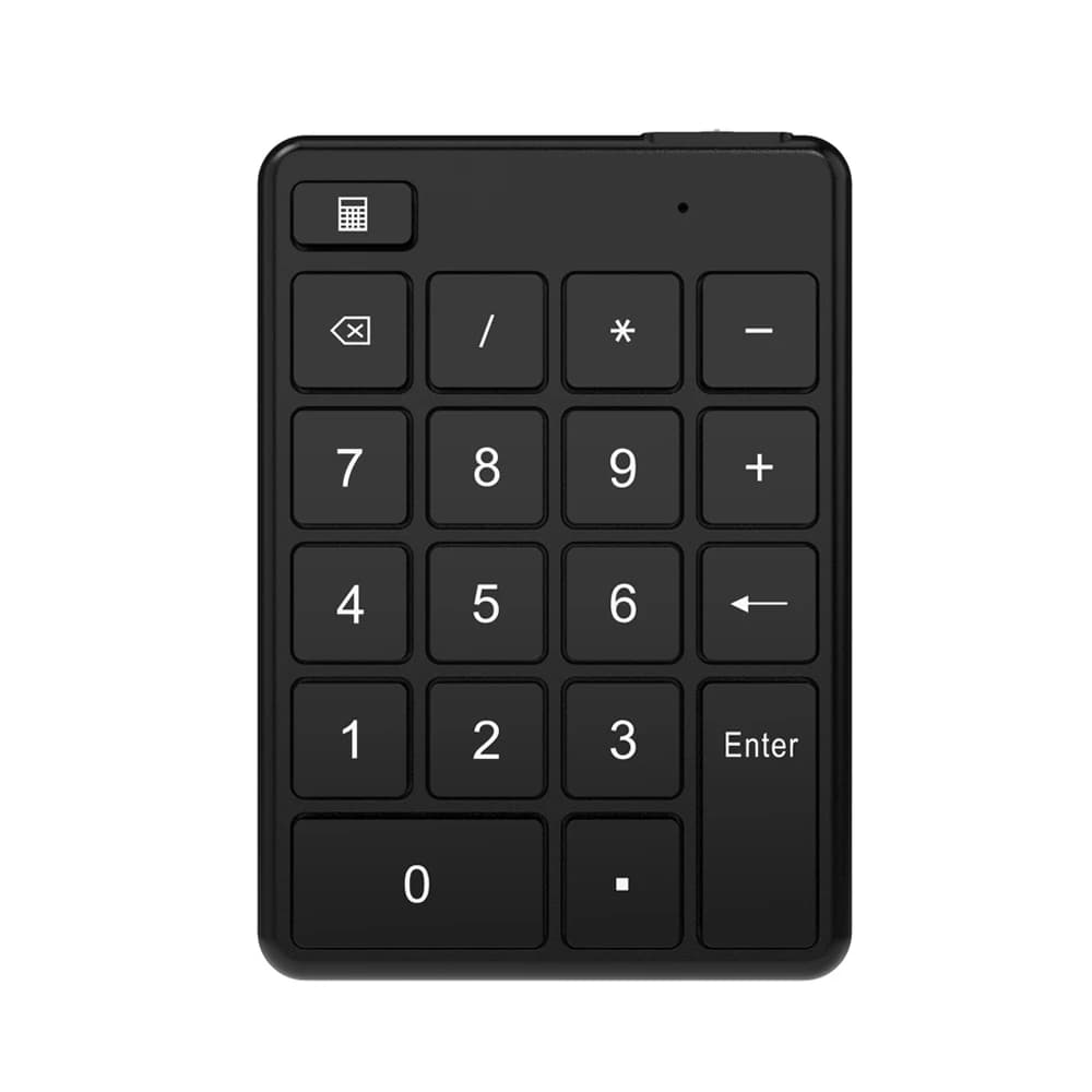Bluetooth Wireless Numeric Keypad Portable Mini Number Keyboard 19 Keys External Number Pad for Laptop PC Accounting Supplies